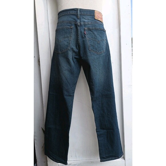 Levi's 559 Relaxed Straight Jeans Men's 34x30 Blue Stretch Denim Dark Wash - Picture 2 of 7